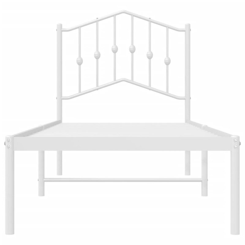 Affton Metal Bed, White, Small Single (2'6)