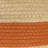 Round Handwoven Paper Rope Basket with Terracotta Stripe and Handles