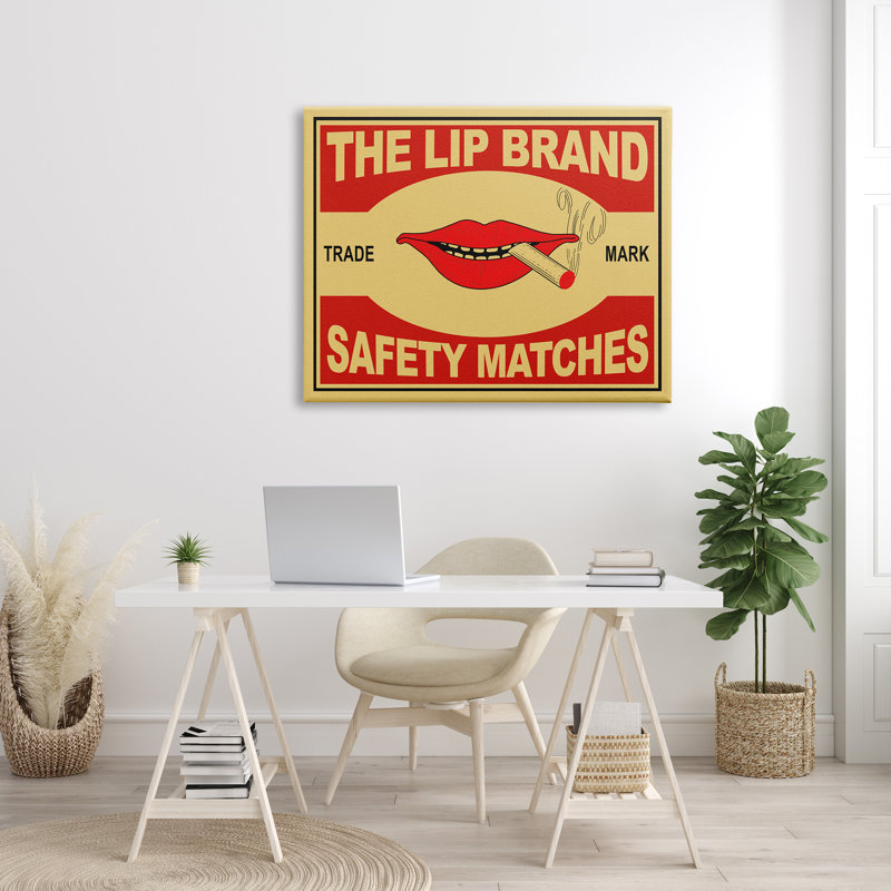 Crayon de sécurité The Lip Brand, H 36 po x l 48 po, Toile tendue