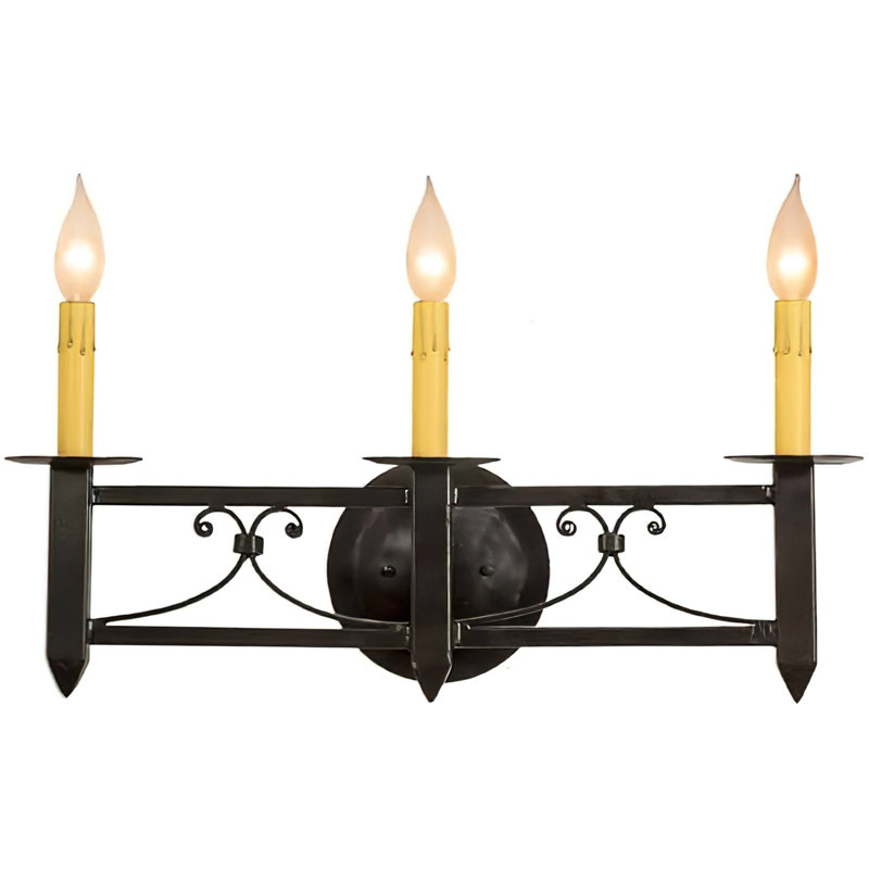 Mission 3 - Light Candle Wall Light, Antique Old World, 10 "H x 21.75 "W x 9.75 "D