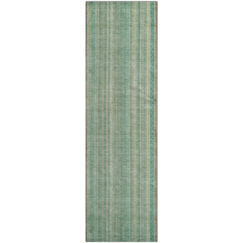 Tapis à rayures de qualité supérieure lavable à la machine AMF1655, Tapis de couloir 2 pi 3 po x 7 pi 6 po