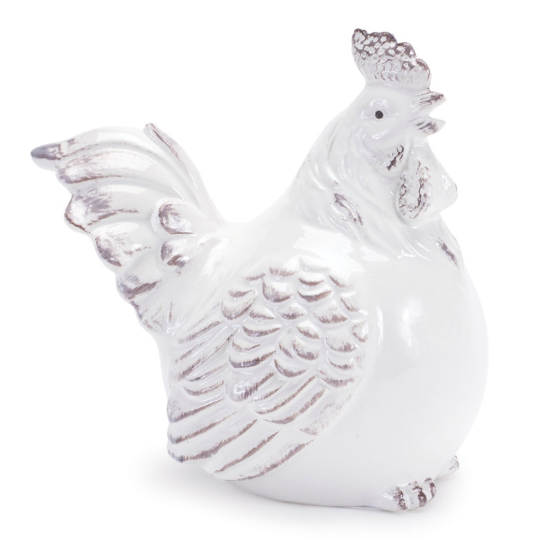 Ensemble de 6 décorations de poulet en céramique