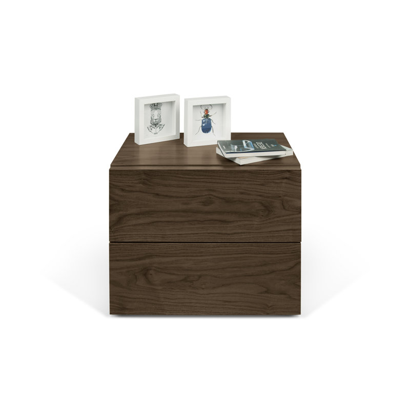 Coppin 152.4cm W Manufactured Wood Bedside Table, Walnut