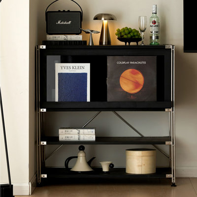 Black Solid wood Display Cases