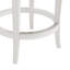 Tabouret de bar pivotant à hauteur de comptoir Hanover, siège de 26 pouces de hauteur, blanc et gris, structure en bois d'hévéa massif avec revêtement en similicuir, garniture cloutée, mécanisme de pivotement à retour de mémoire-111912704-111912703