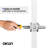 Stark Privacy Door Lever Modern Concealed Design For (Bed & Bath) – Sleek Minimalist Style in Chrome-114645511