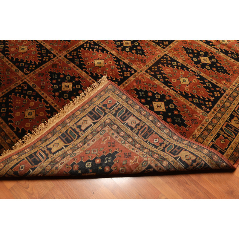 Tapis intérieur de la laine 7 pi 9 po x 9 pi 9 po noué la à la main one-of-kind Baugh