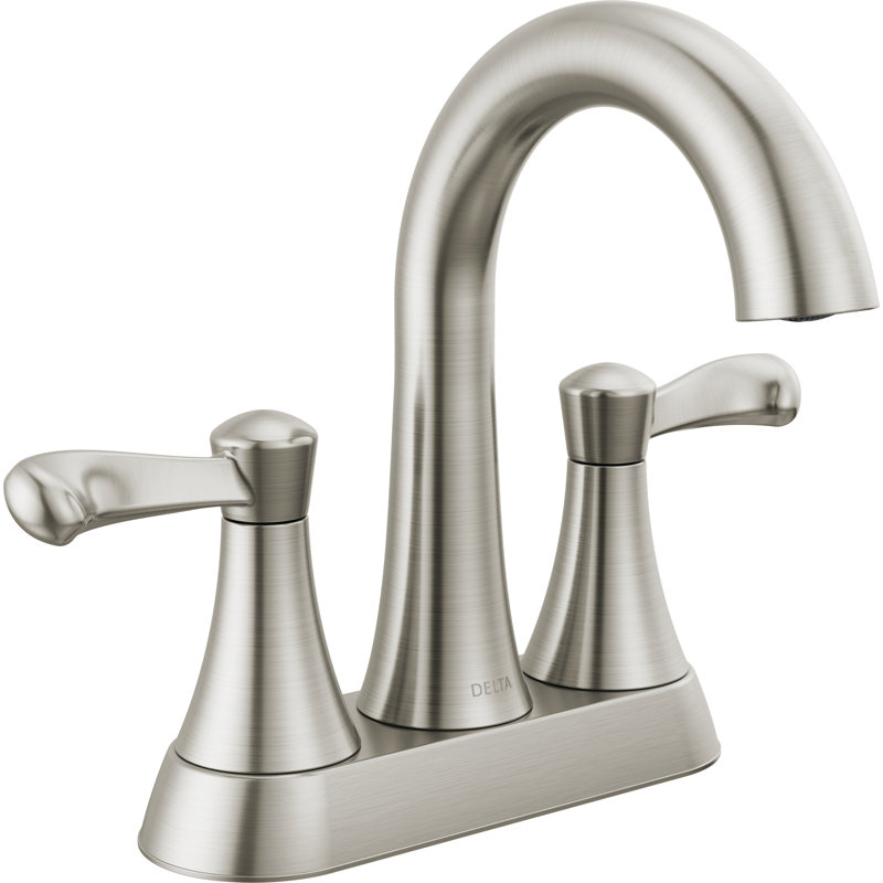 Esato Centerset Bathroom Faucet with Drain Assembly, Spotshield Brushed Nickel