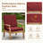 2-Pack 19x19x3 Inch Outdoor Chair Cushions - High-Density Foam Water-Resistant UV-Protected Removable Cover Seat/Back Cushions for Patio, Garden, Burgundy-686747789-686747791