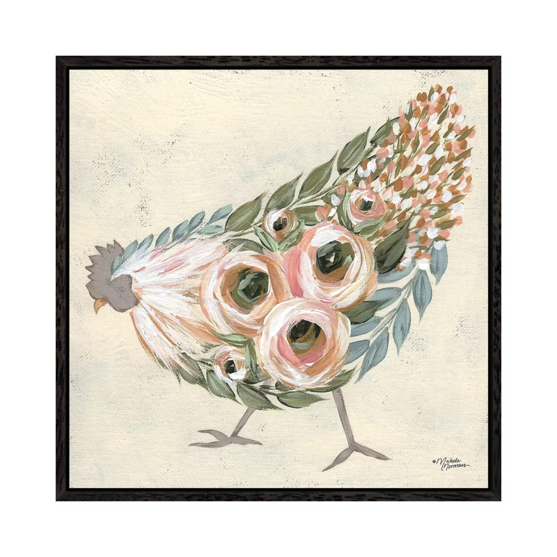 Astrid The Hen by Michele Norman - Print on Canvas, Black Framed, 66.04 cm H x 66.04 cm W
