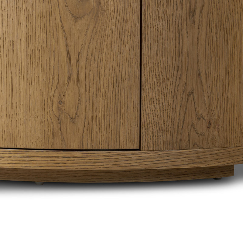 Ashton Nightstand-Natural Poplar Burl, Cream/Dusted Oak Thin