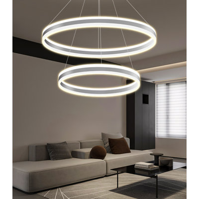 2-ring Modern Led Chandelier Gold