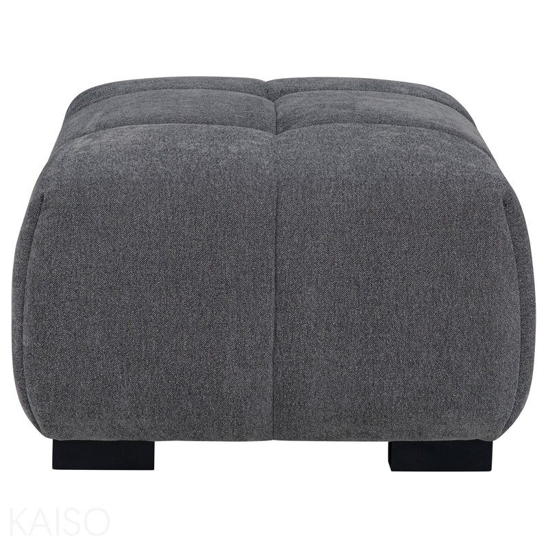 Repose-pieds rectangulaire rembourré - gris anthracite