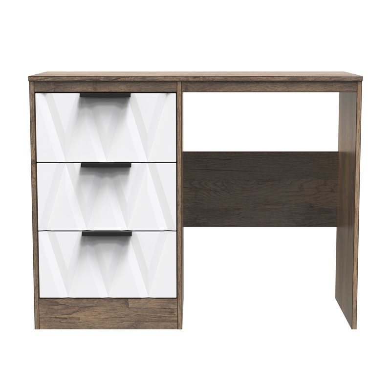Besmir Dressing Table, White Matt/Vintage Oak