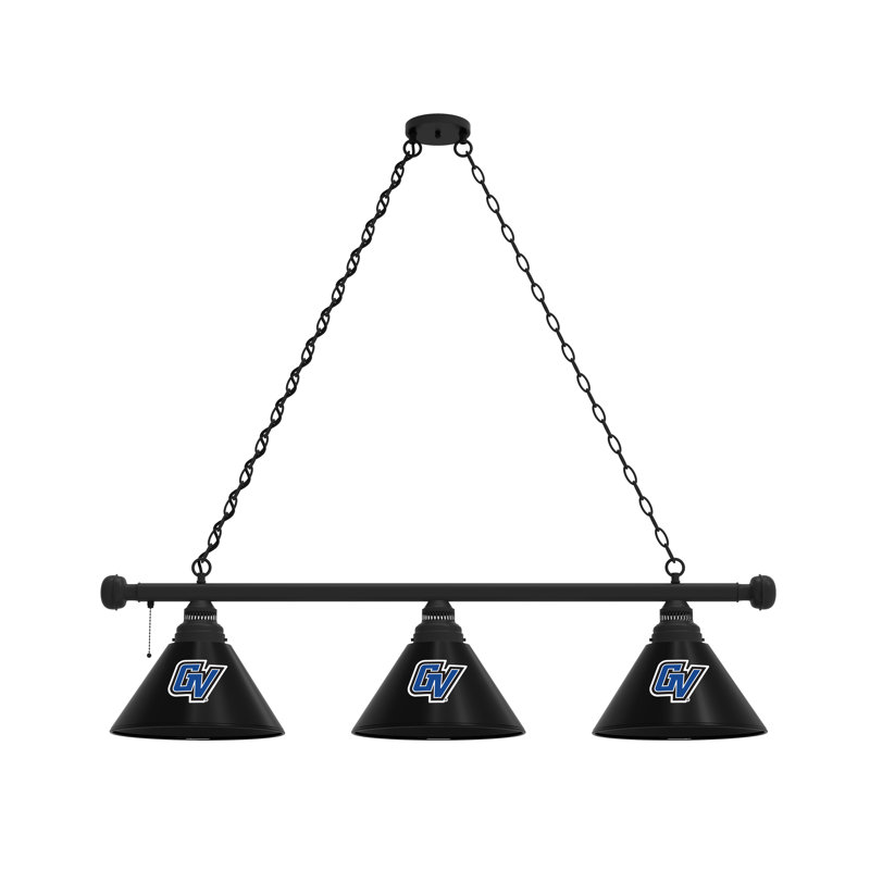 3 - Light Pool Table Lights Pendant, Black, Grand Valley State Lakers