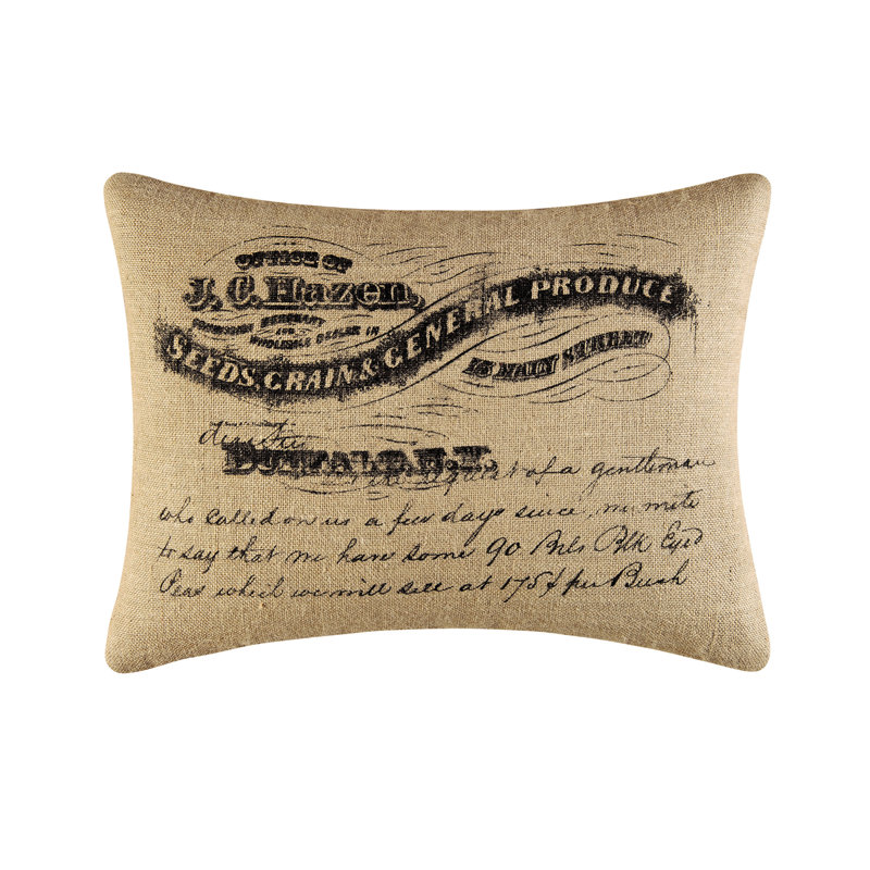 General Produce Burlap Printed Pillow
