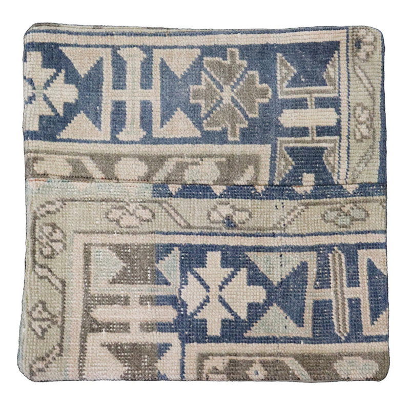 Housse de coussin en laine, 10 po x 20 po, Rectangulaire, Géométrique 1