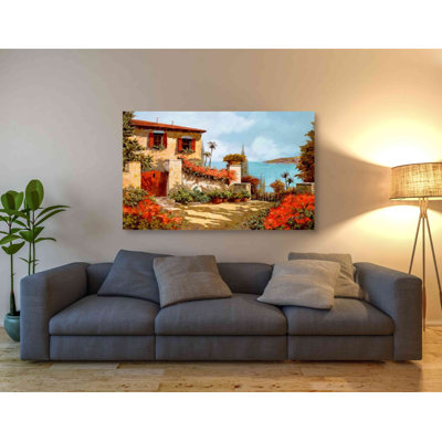 " Il Giardino Rosso " by Guido Borelli Painting Print