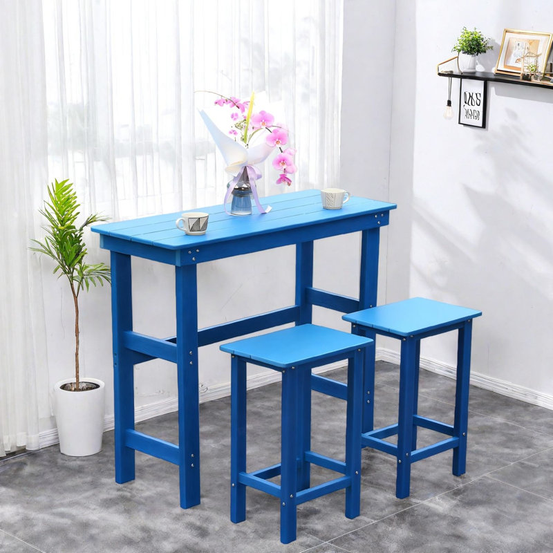 Ensembles de table de salle à manger durables en PEHD de style Adirondack, parfaits pour le jardin