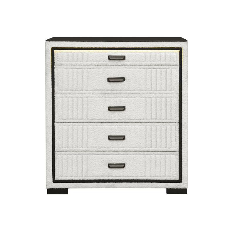 Commode blanche et noire