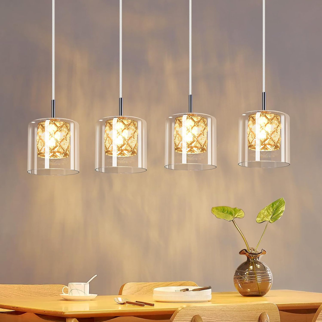 Kitchen Island 3/4- Light Chrome Cylinder Pendant