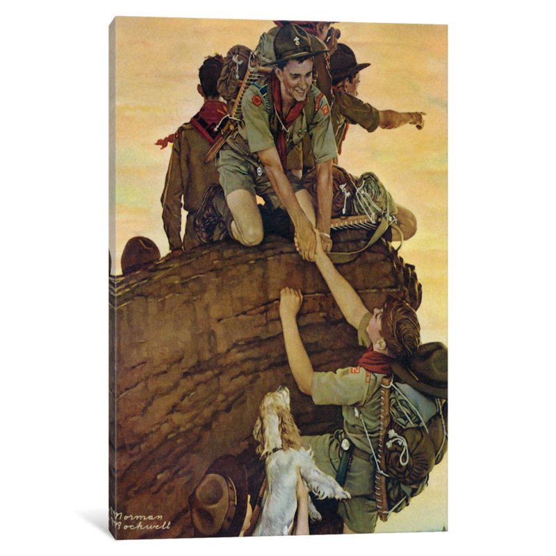 « all units » par norman rockwell, reproduction d’art sur toile tendue, H 26 po x l 18 po x P 1,5 po