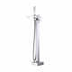 Cube Floor Tub Spout with Diverter