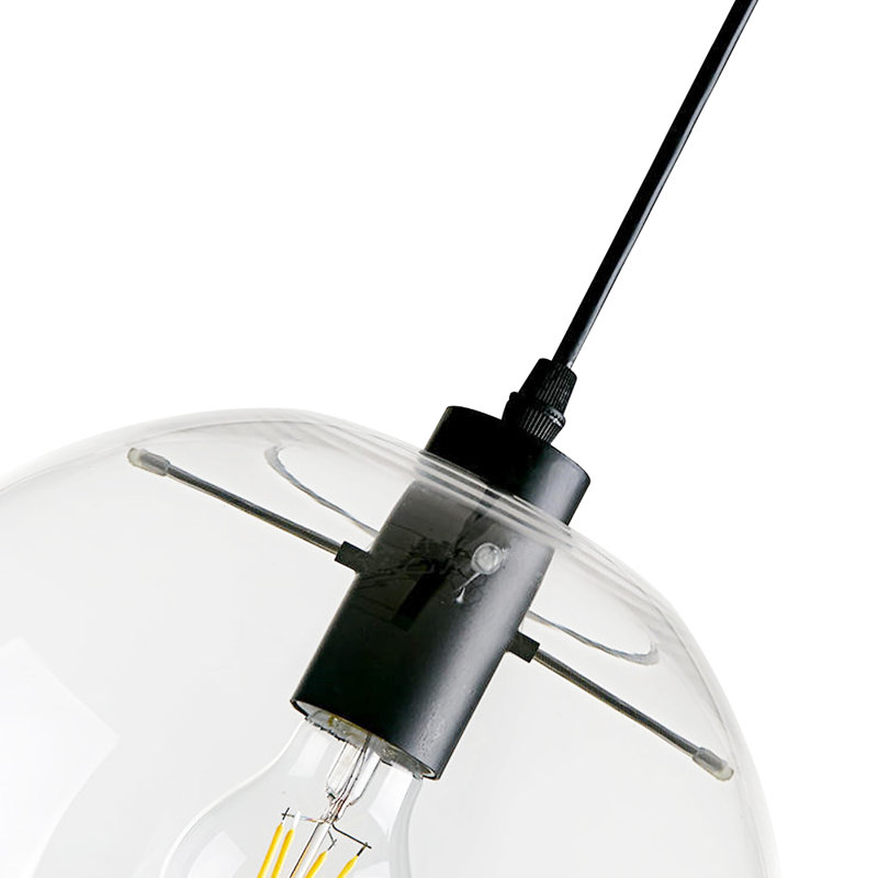 Luminaire suspendu à globe unique à 1 lumière, H 11,81 po x l 11,81 po