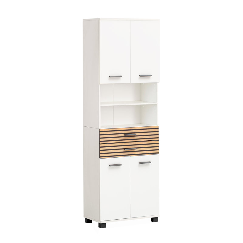 Rayel Bathroom Cabinet, White Matt