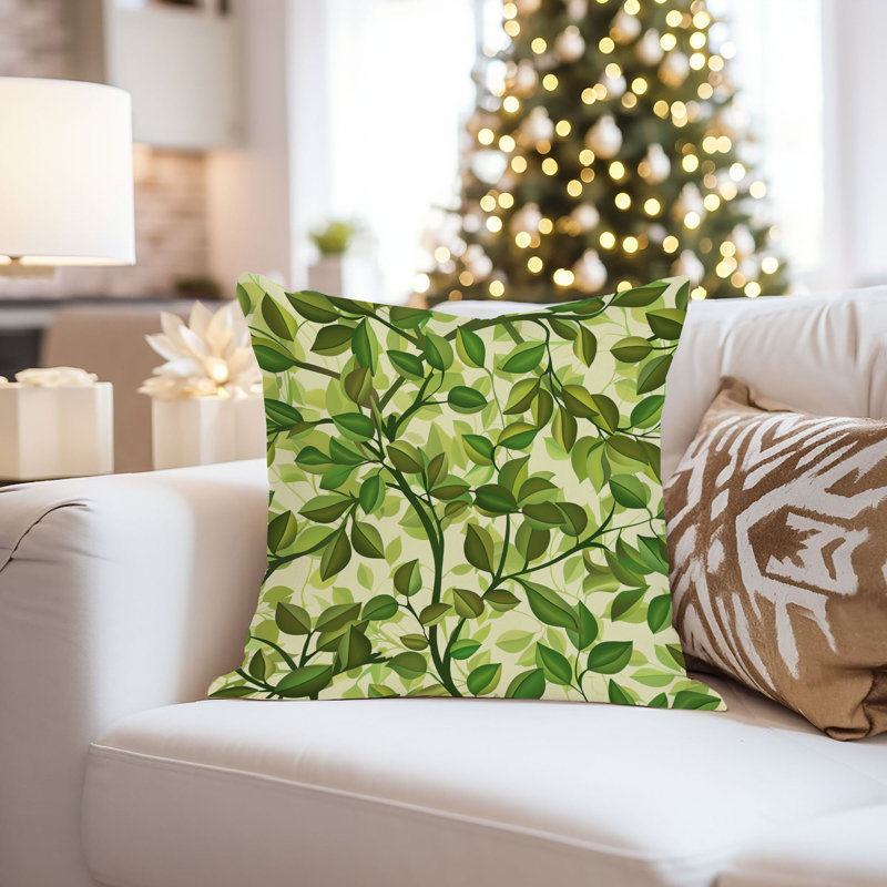 Botanical Pattern IX Plant Leaves Modern, 20"H x 20"W