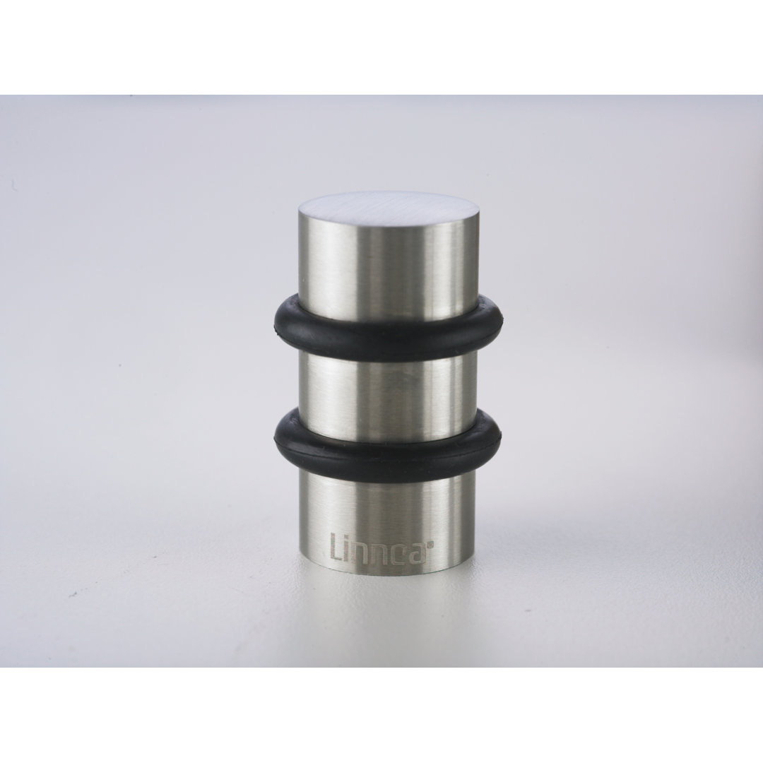 Double Rubber Bumper and Stainless Steel Floor Mount Door Stop Linnea 