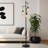Adjustable Tree Floor Lamp With 3 Glass Shade Bulbs