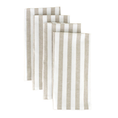 Thomas-Patrick 100% Cotton Striped Square Napkin