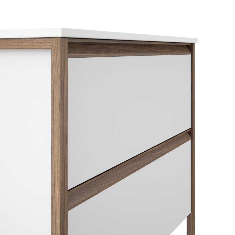 Ensemble de meuble-lavabo simple 32 po, Blanc mat