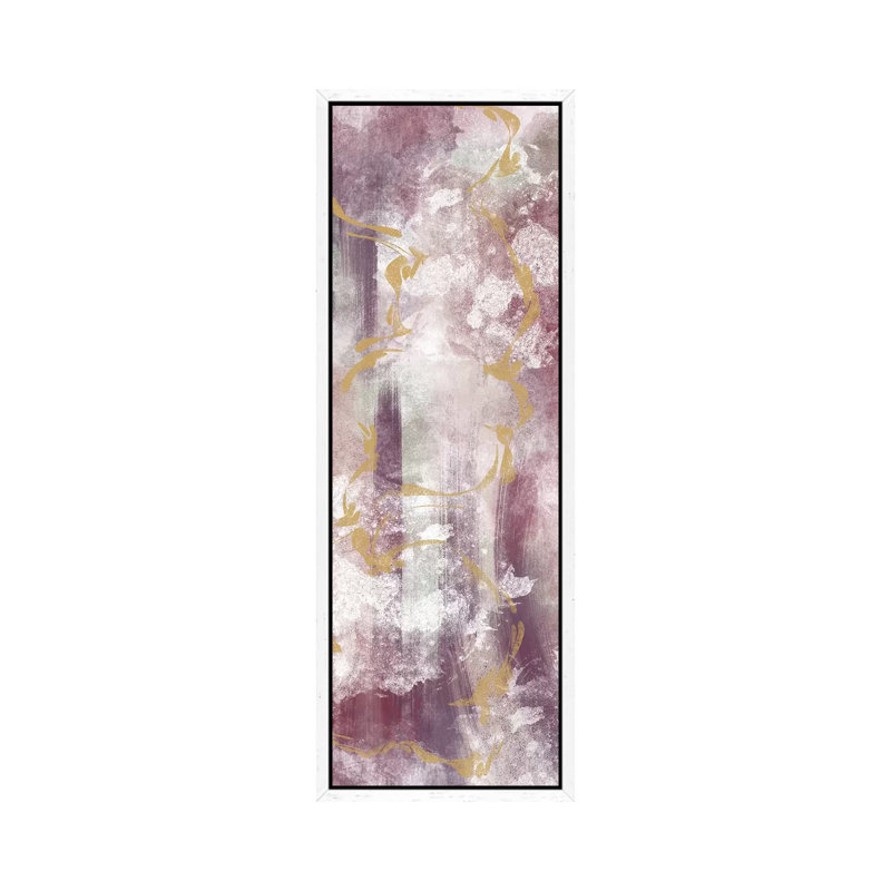 Satiable Tastes I by Marcus Prime - Painting on Canvas, 121.92cm H x 40.64cm W x 3.81cm D, White Framed