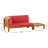 X-Back Corner Bench-L With Coffee Table