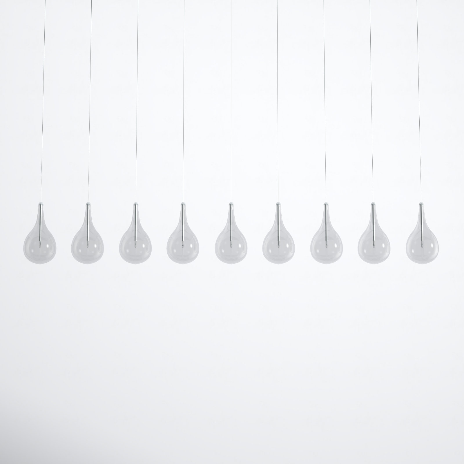 Deva 9 Light Glass Dimmable Pendant, LED