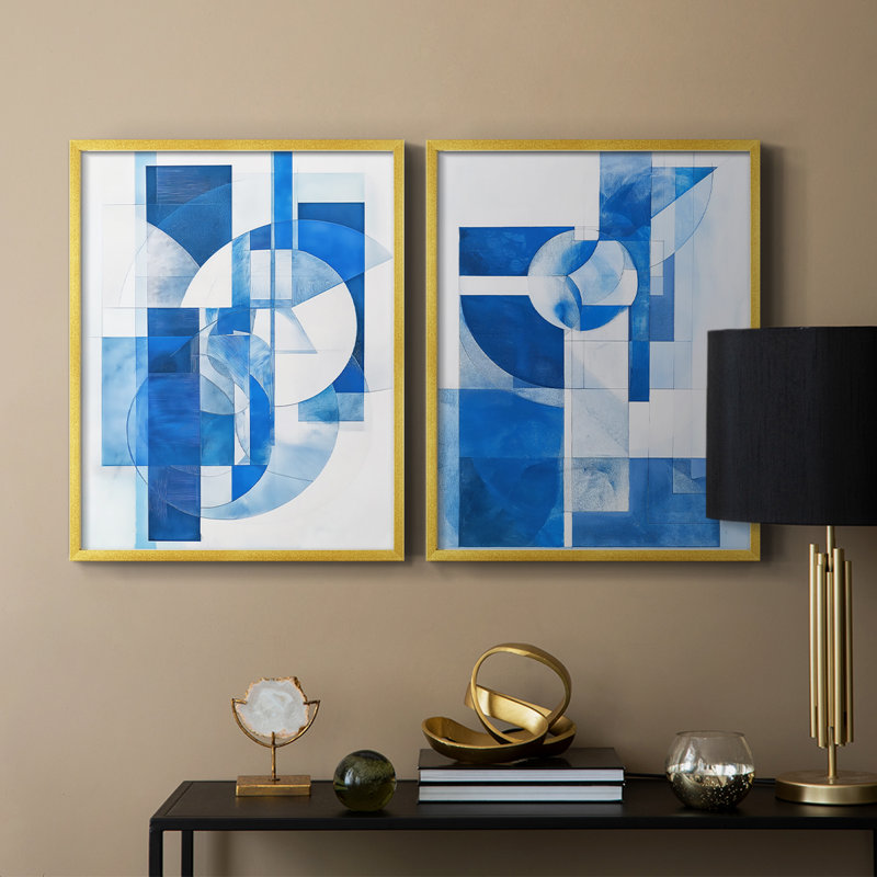 Série ABSTRACT Cxxi - reproduction encadrée de qualité supérieure - prête à être accrochée - aucun clou requis - aucun clou requis