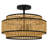 Teton 3-Light Matte Black Semi-Flush Mount