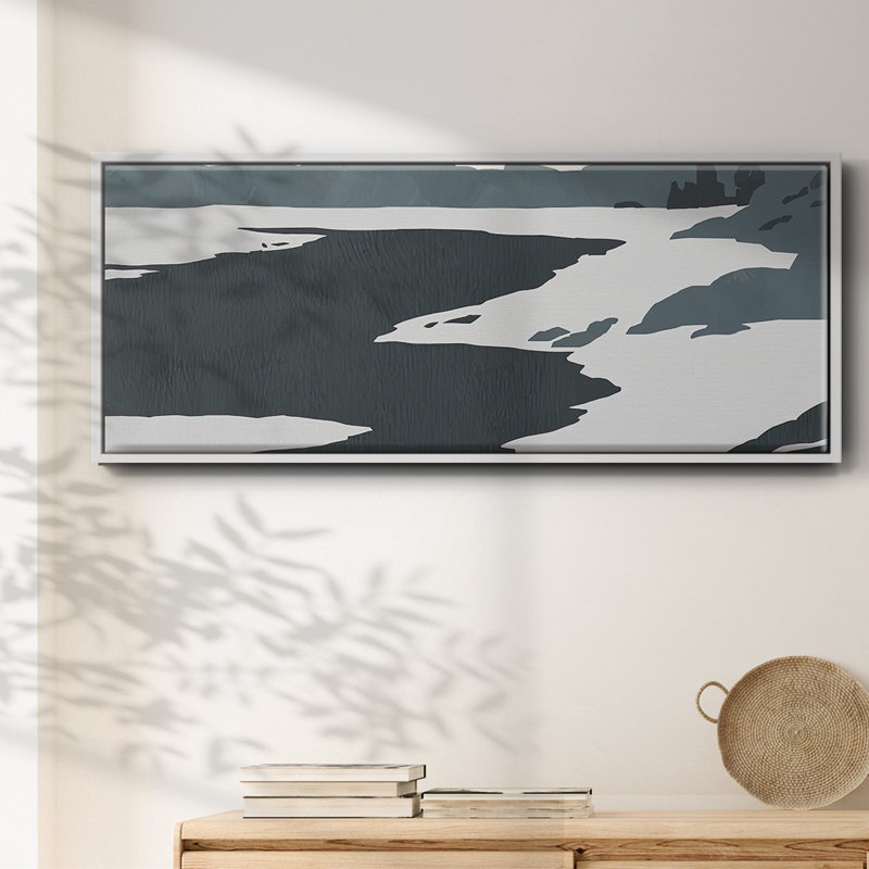 Cutter Island IV- Framed Canvas, 8" H x 20" W