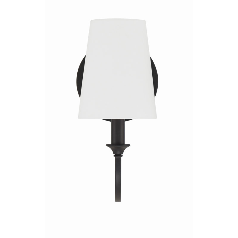 Zaahirah Armed Sconce, Black Forged