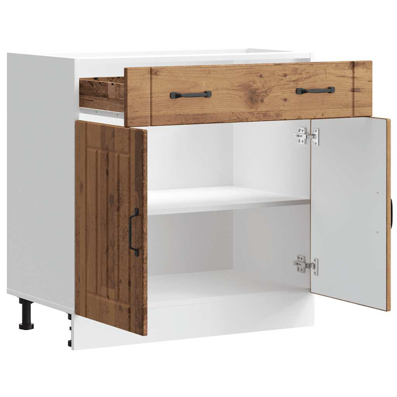 Kitchen Base Cabinet Lucca Engineered Wood, Old Wood