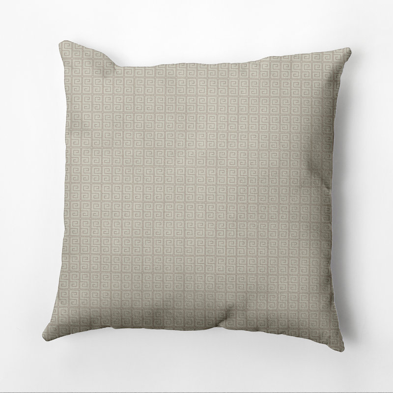 Housse et insert de coussin géométrique carré, H 16 po x l 16 po, Avoir / lin