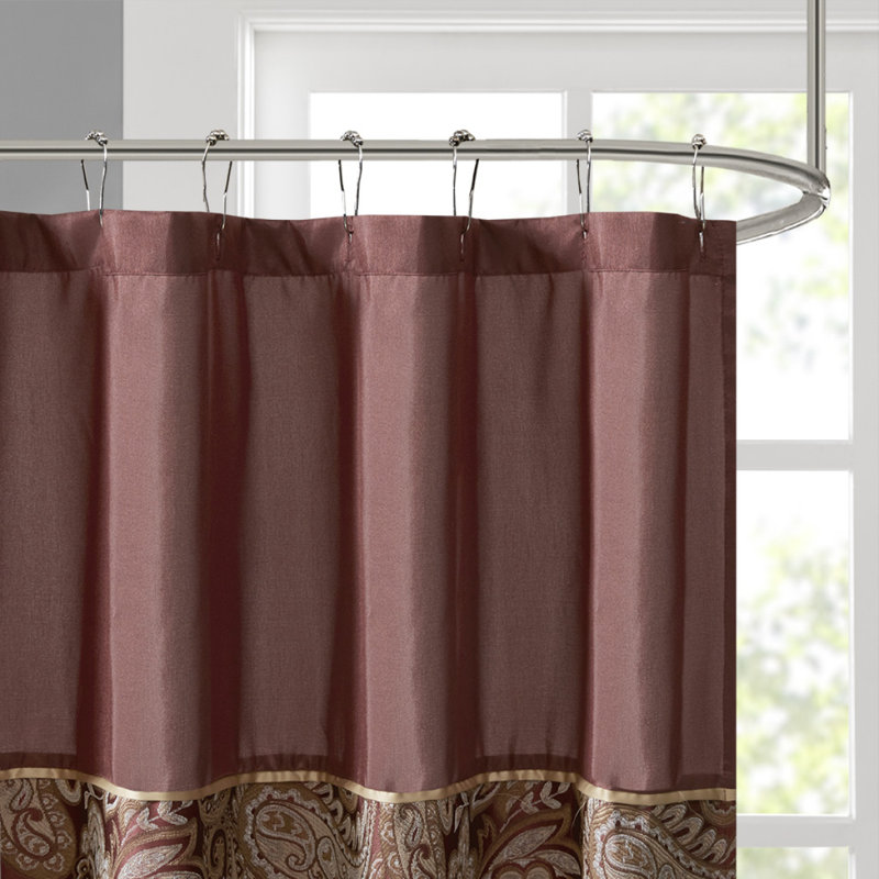 Rideau de douche jacquard, Rouge