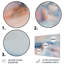 Gris, rose, minimalisme, village, mirage I - ferme, art mural-1896824163-1896824169