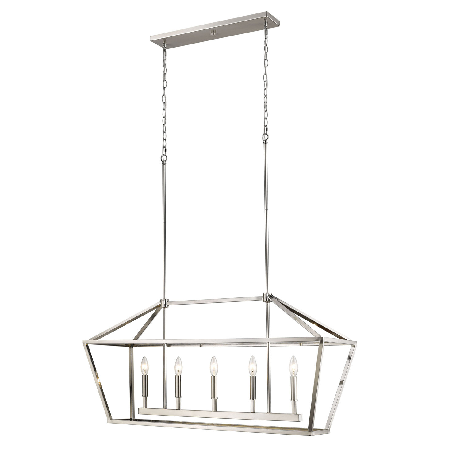Glenhaven 5 Light Dimmable Pendant, Satin Nickel