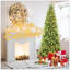 Arbre de Noël avec 400 lumières DEL blanc chaud - 1180 pointes en PE + PVC, conception à charnières peu encombrante, installation facile, support en métal robuste - arbre pour petits espaces
