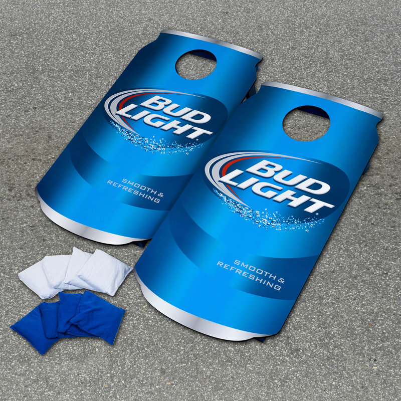 Ensemble de planches de jeu de poches en bois manufacturé « Bud Light » par Hey! Play!