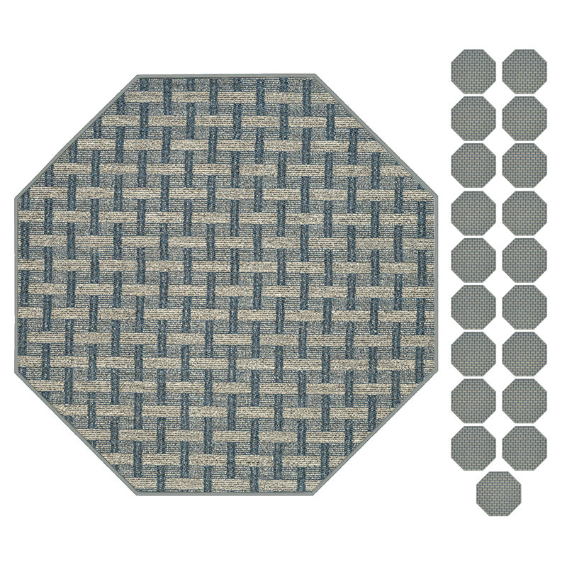 Ensemble de tapis intérieur / extérieur en polyester touffeté à la machine Quance, Octogone 3 pi