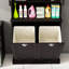 Armoire de salle de bain inclinable - noire. Fabriqué avec E1,. Capacité de charge de 150 lb. Économisez de l'espace grâce aux tablettes réglables. Gardez le linge dans des sacs amovibles. Poignée carrée simple mais élégante. Enduit brillant-1211989693-1211989683
